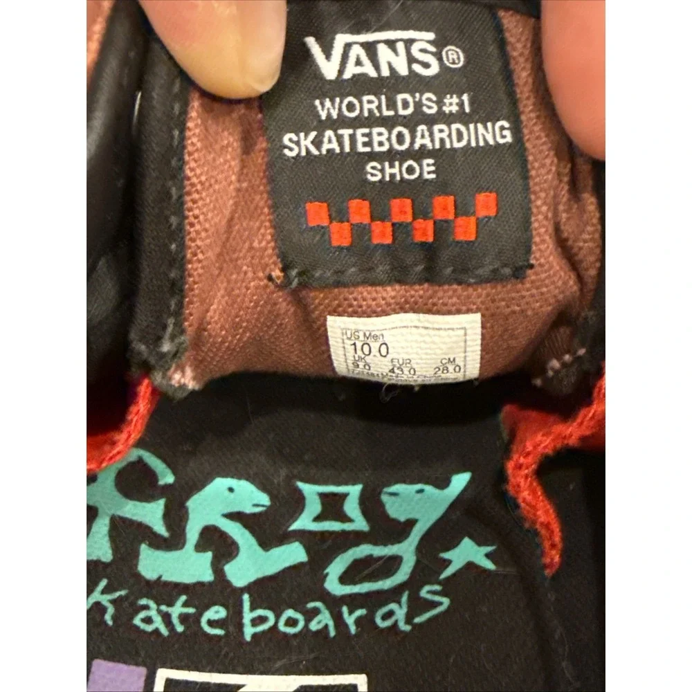 Frog Skateboards x Vans Skate Old Skool Rust Color Popcush Retro Style Size 10